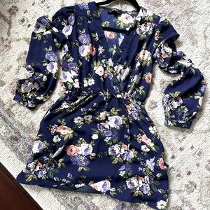 Lulus floral long sleeve dress